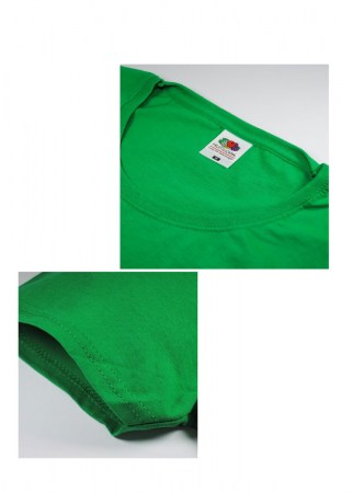 Футболка женская Fruit Of The Loom VALUEWEIGHT T T LADY-FIT 61372 - воротник и рукав